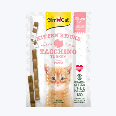 GimCat Sticks Kitten Hindili Ödül Çubukları