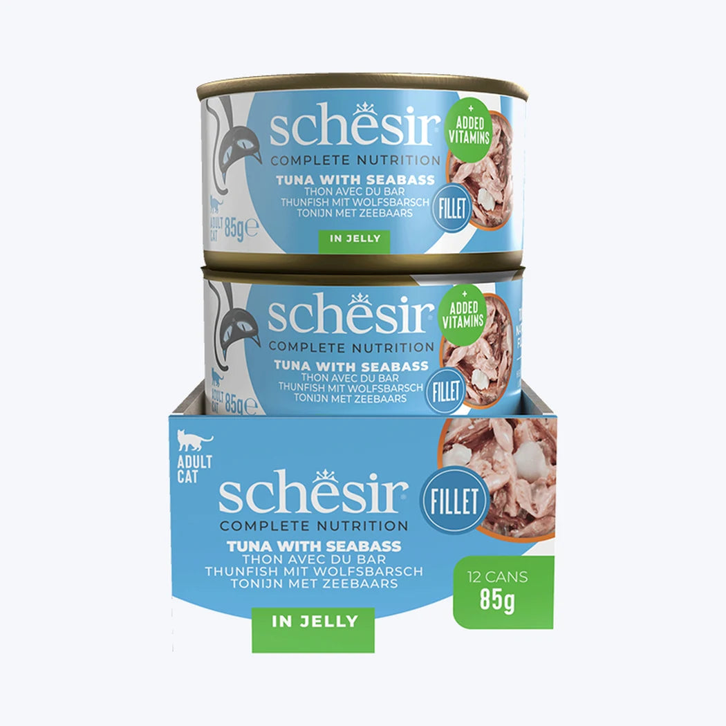 Schesir Jelly - Ton Balıklı ve Levrekli Yetişkin Kedi Konservesi