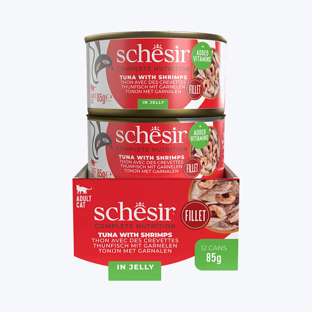 Schesir Jelly - Ton Balıklı ve Karidesli Yetişkin Kedi Konservesi