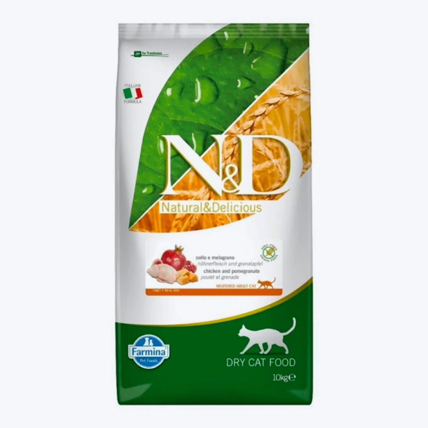 N&D Pumpkin Bıldırcın Etli Bal Kabaklı ve Narlı Tahılsız Kısırlaştırılmış Kedi Maması 10 Kg