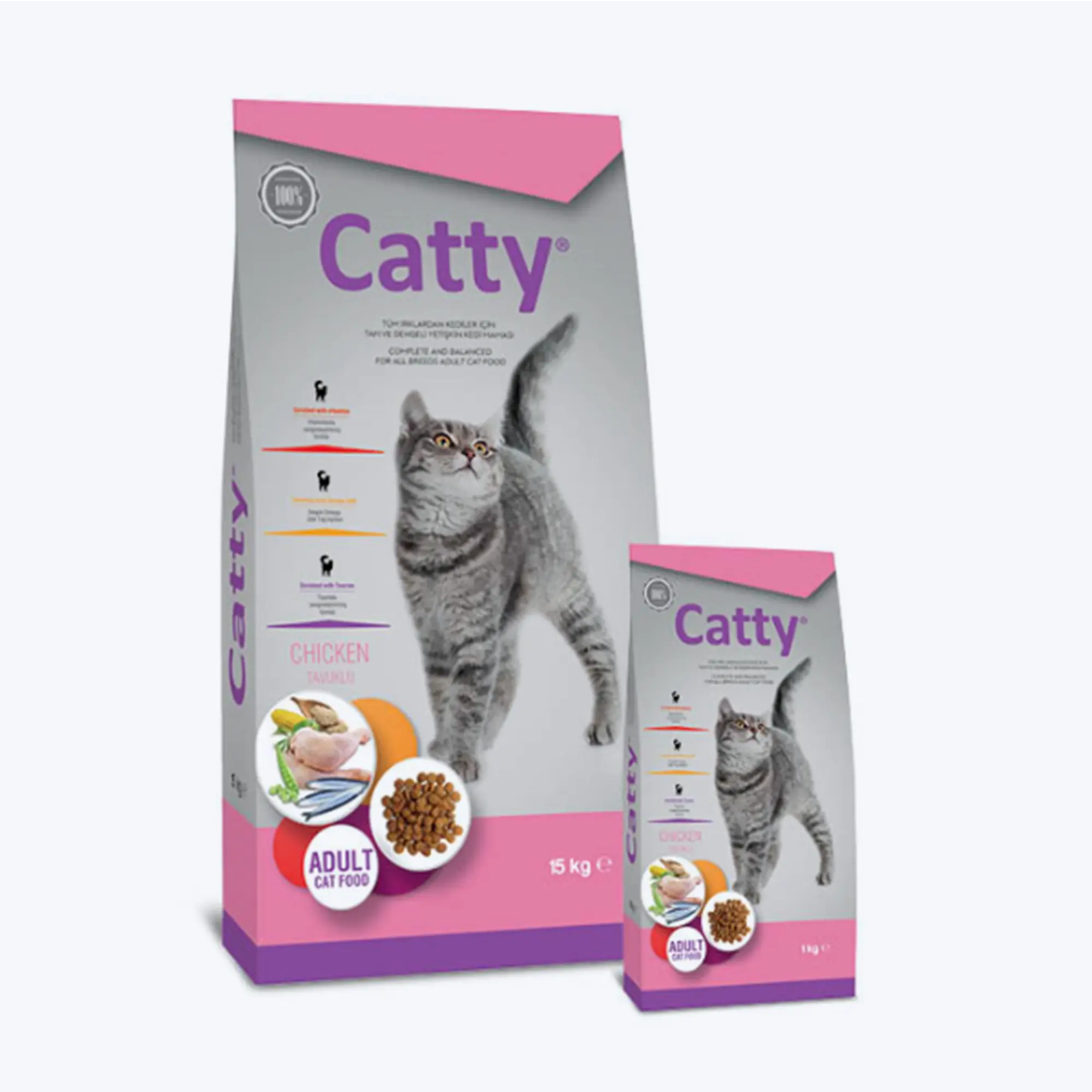 Catty Adult Tavuklu Yetişkin Kedi Maması 15 Kg