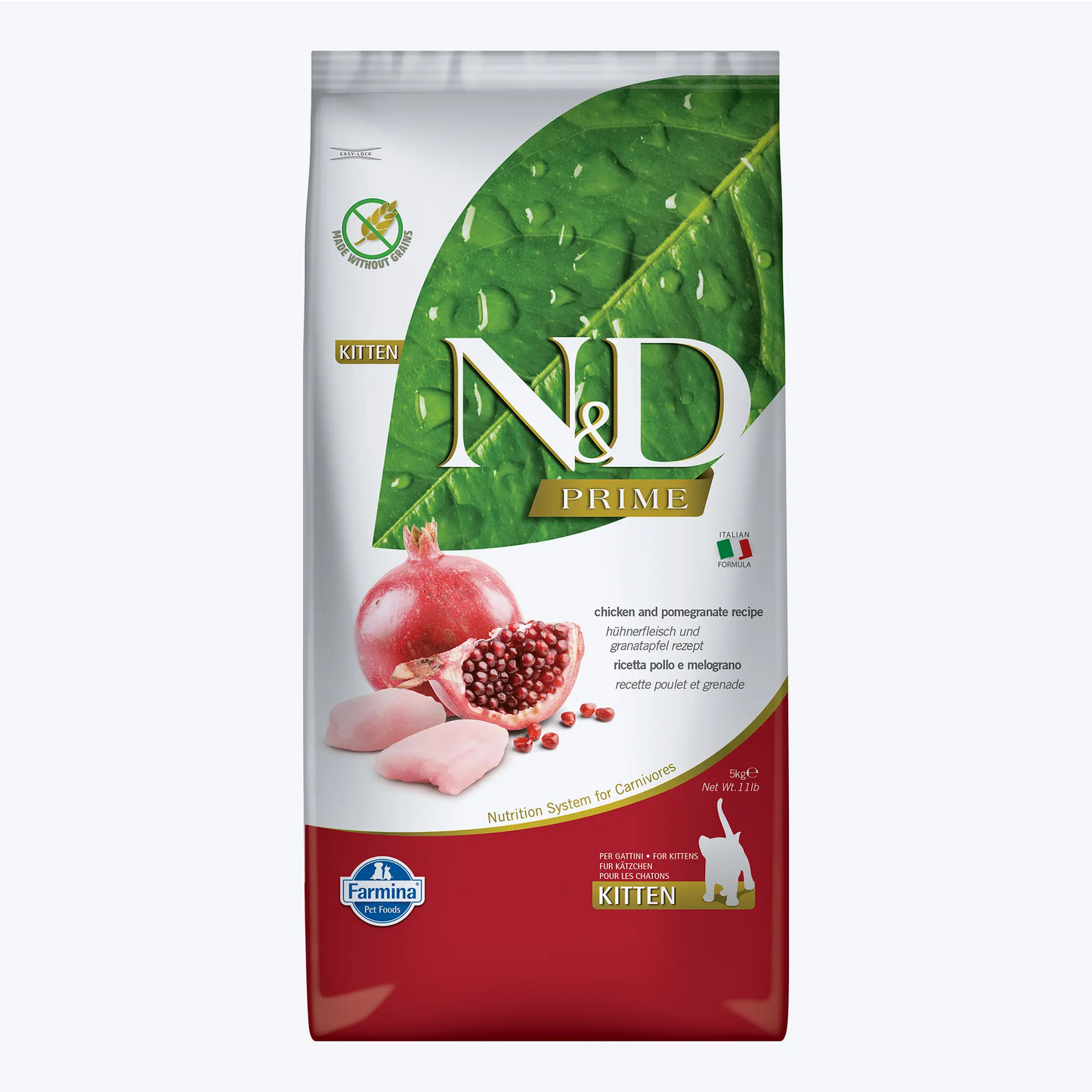N&D Prime Kitten Tahılsız Tavuklu ve Narlı Yavru Kedi Maması 10 Kg