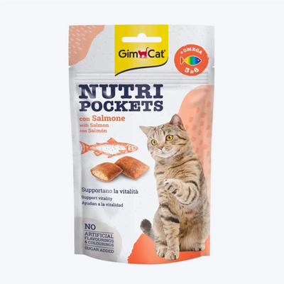 GimCat Nutripockets Kedi Ödülü Somon Omega 3&6 60 Gr