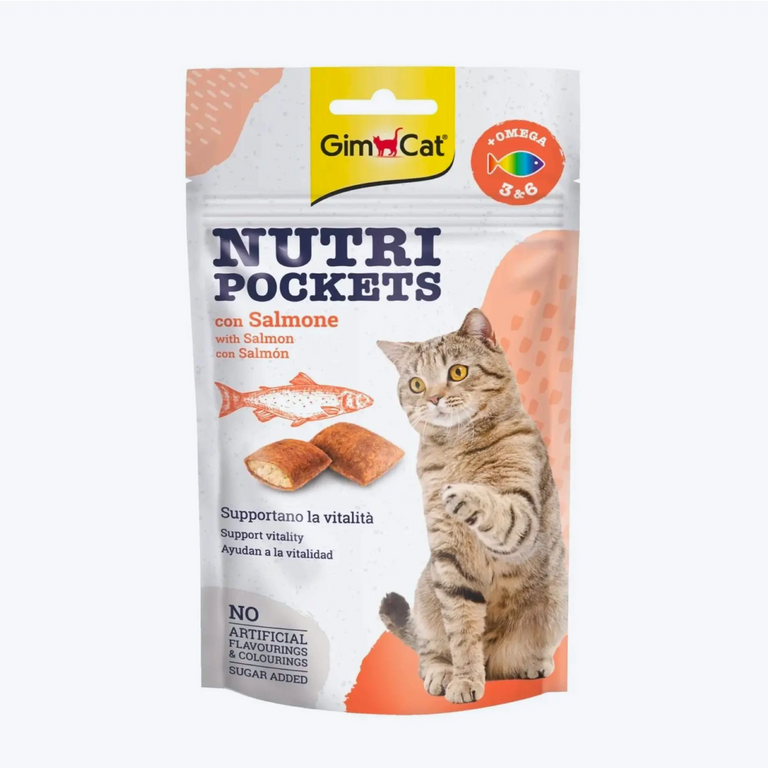 GimCat Nutripockets Kedi Ödülü Somon Omega 3&6