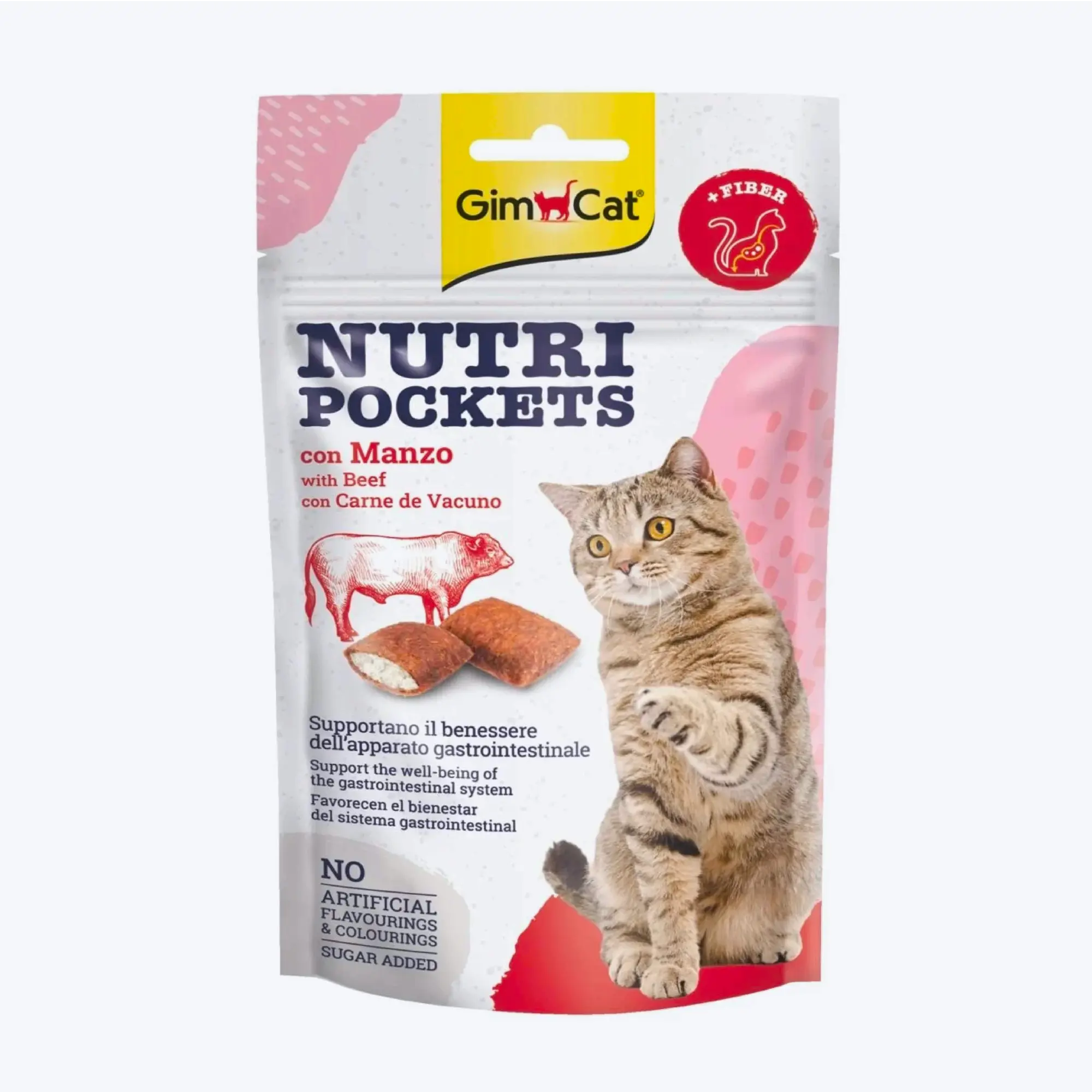 GimCat Nutripockets Kedi Ödülü Biftek Malt 60 Gr