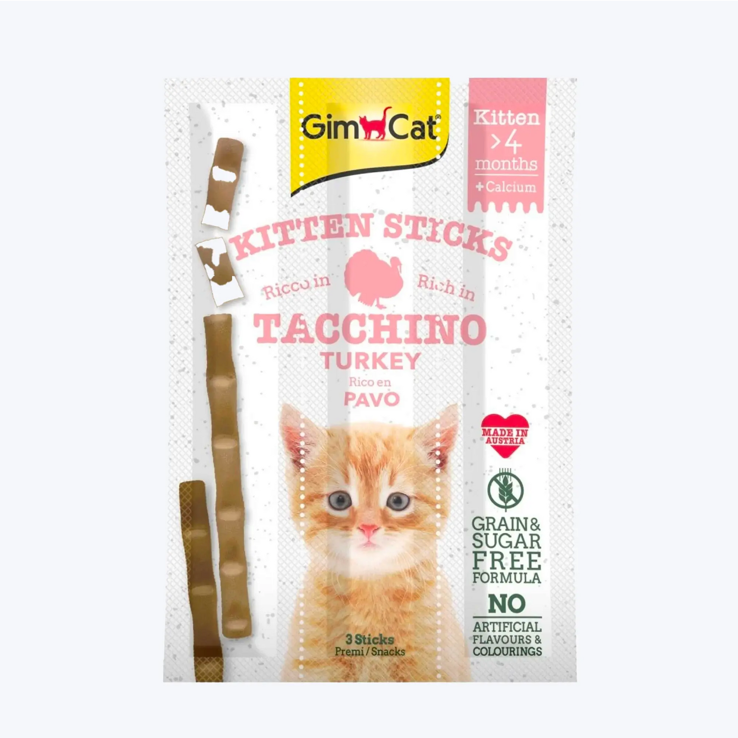 GimCat Sticks Kitten Hindili Ödül Çubukları 3x3 Gr