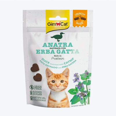 Gimcat Crunchy Snacks Duck & Catnip Tahılsız Kedi Ödülü 50 Gr
