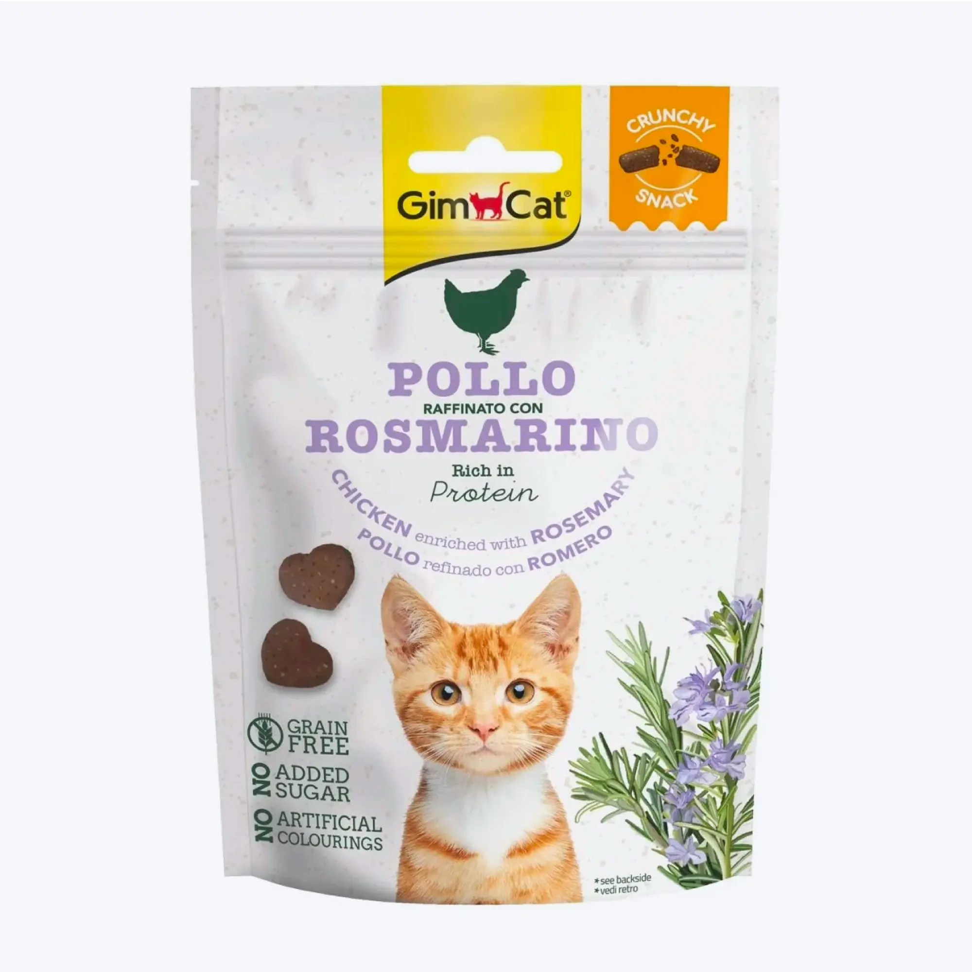 Gimcat Crunchy Snacks Chicken & Rosmery Tahılsız Kedi Ödülü 50 Gr