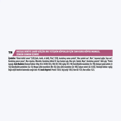 Pro Plan Small&Mini Sensitive Skin Somonlu ve Pirinçli Küçük Irk Yetişkin Köpek Maması 3 Kg