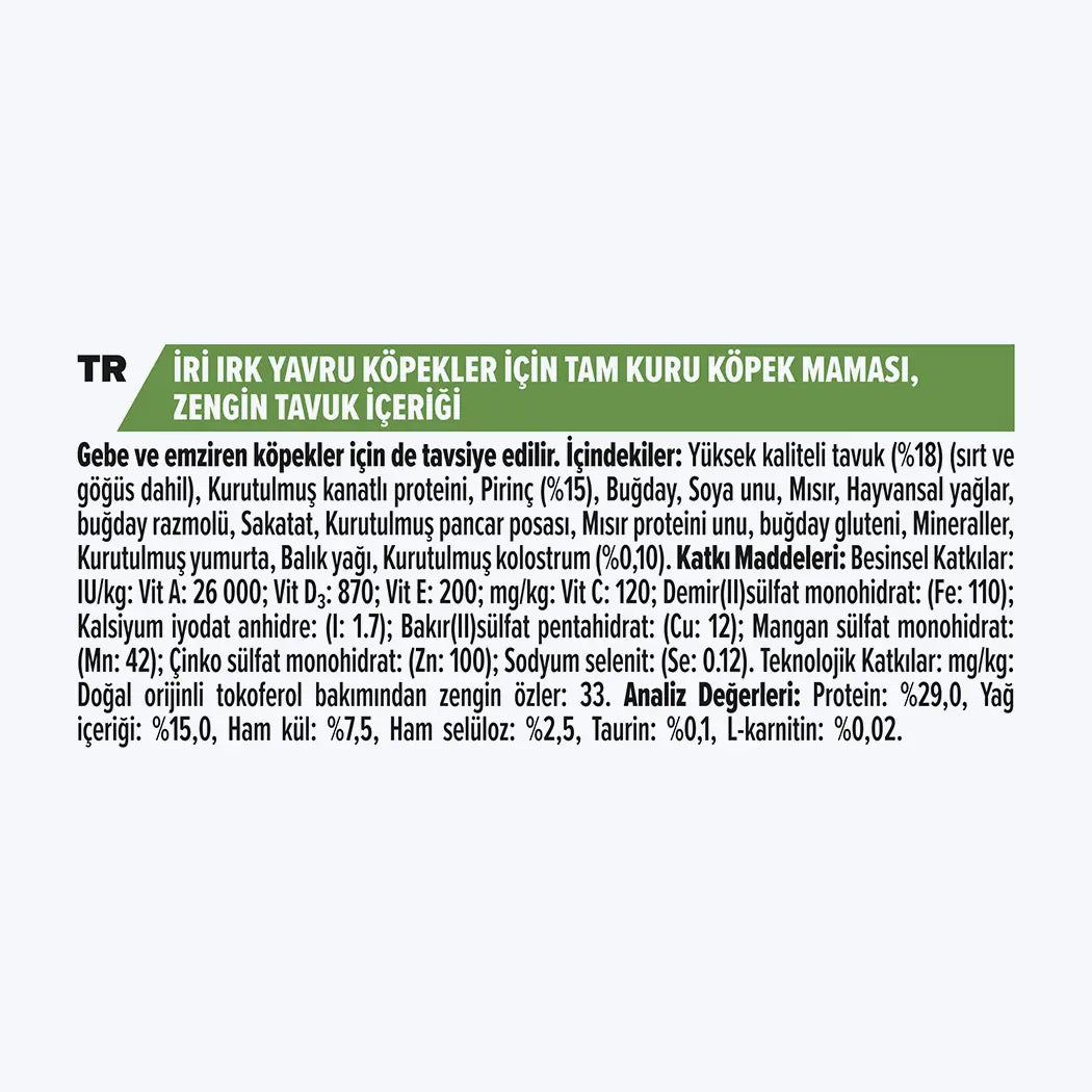 Pro Plan Opti Start Puppy Large Robust Tavuklu Büyük Irk Yavru Köpek Maması 12 Kg