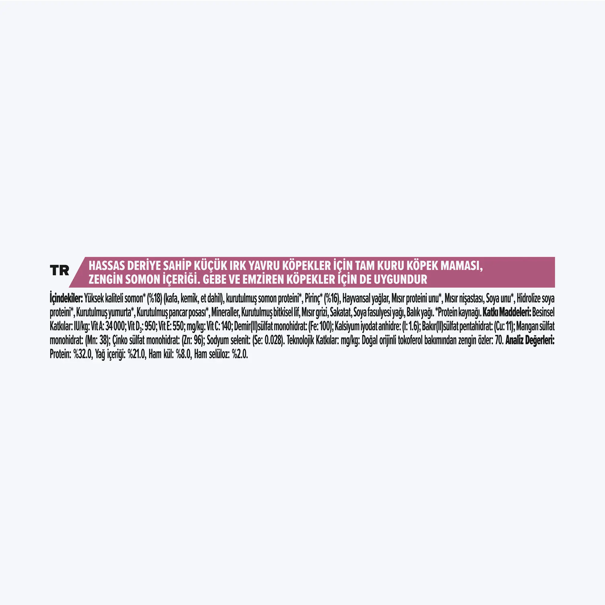 Pro Plan Opti Derma Sensitive Skin Puppy Small&Mini Somonlu Küçük Irk Yavru Köpek Maması 3 Kg