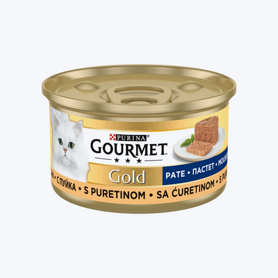 Gourmet Gold Savoury Cake Parça Etli Somonlu Yetişkin Kedi Konservesi 85 Gr