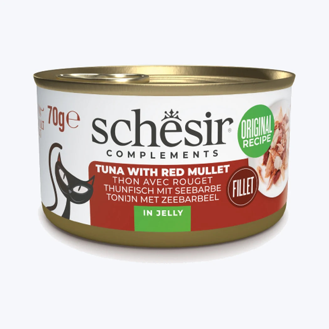 Schesir Jelly - Ton Balıklı ve Barbun Balıklı Tamamlayıcı Kedi Konservesi