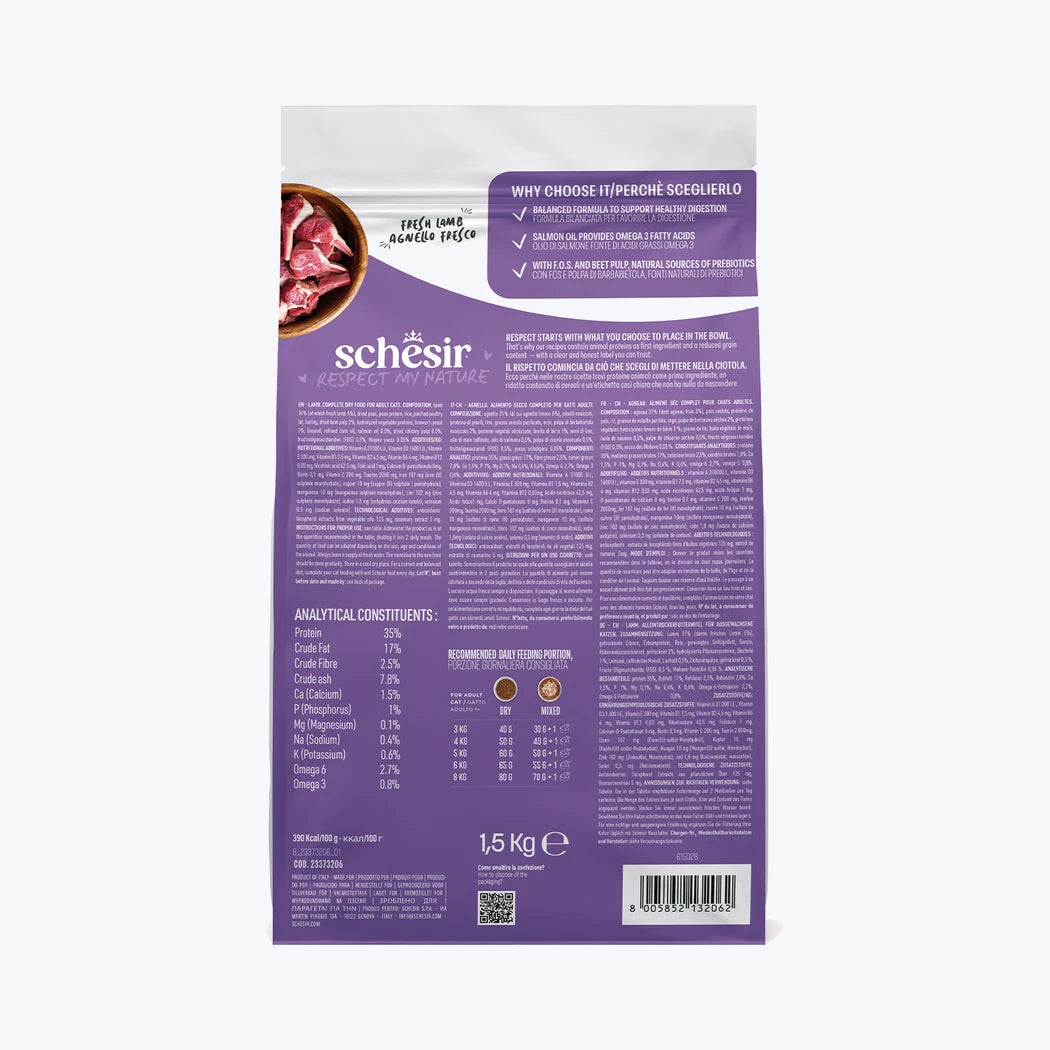Schesir Monoprotein - Sensitive Kuzulu Yetişkin Kedi Maması