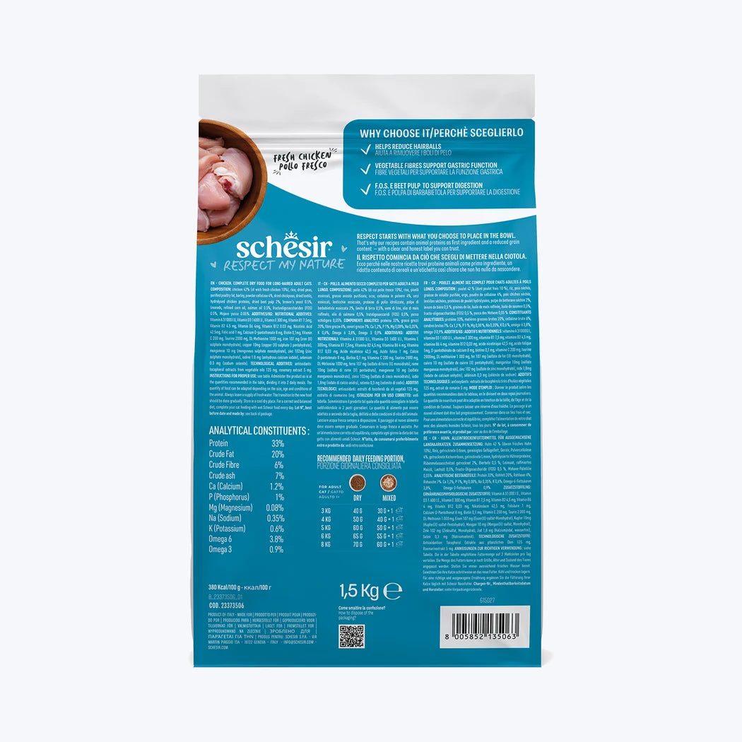 Schesir Monoprotein - Tüy Yumağı Kontrolü Tavuklu Yetişkin Kedi Maması