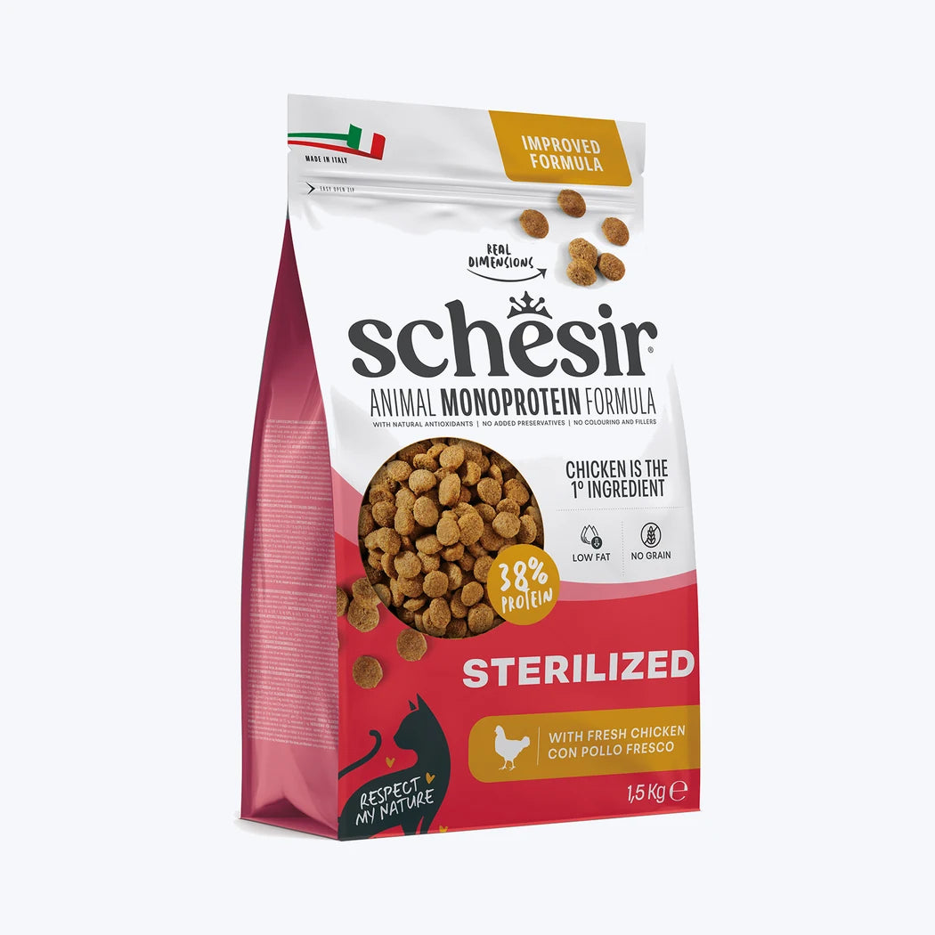Schesir Monoprotein - Tavuklu Kısırlaştırılmış Yetişkin Kedi Maması