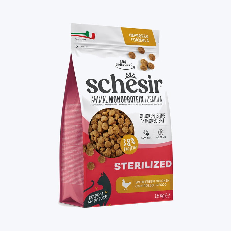 Schesir Monoprotein - Tavuklu Kısırlaştırılmış Yetişkin Kedi Maması