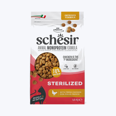 Schesir Monoprotein - Tavuklu Kısırlaştırılmış Yetişkin Kedi Maması