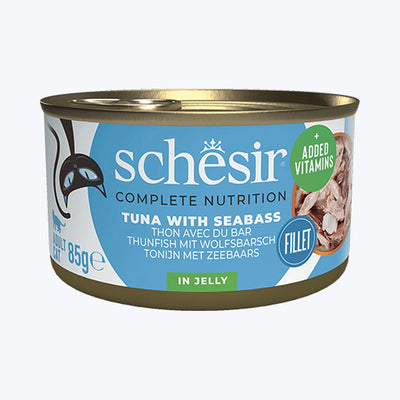 Schesir Jelly - Ton Balıklı ve Levrekli Yetişkin Kedi Konservesi