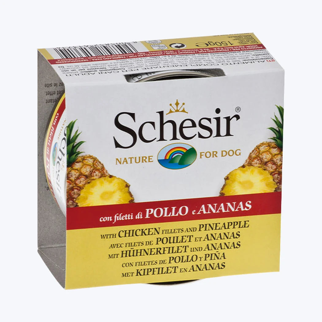 Schesir Jelly - Tavuklu ve Ananaslı Yetişkin Köpek Konservesi