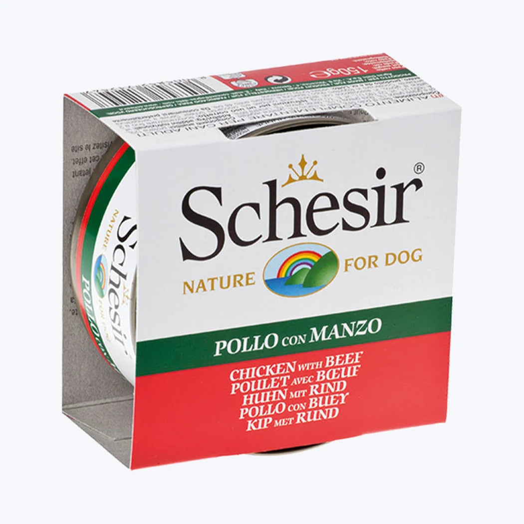 Schesir Jelly - Tavuk Filetolu ve Sığır Etli Yetişkin Köpek Konservesi
