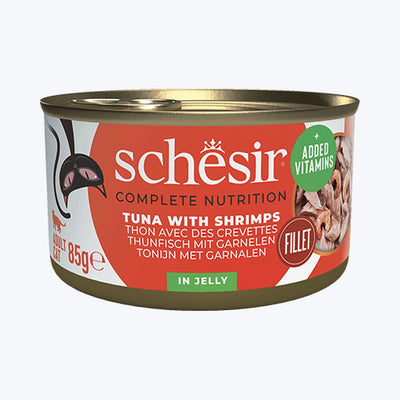Schesir Jelly - Ton Balıklı ve Karidesli Yetişkin Kedi Konservesi
