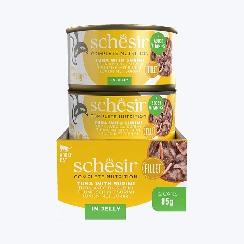 Schesir Jelly - Ton Balıklı ve Surimili Yetişkin Kedi Konservesi