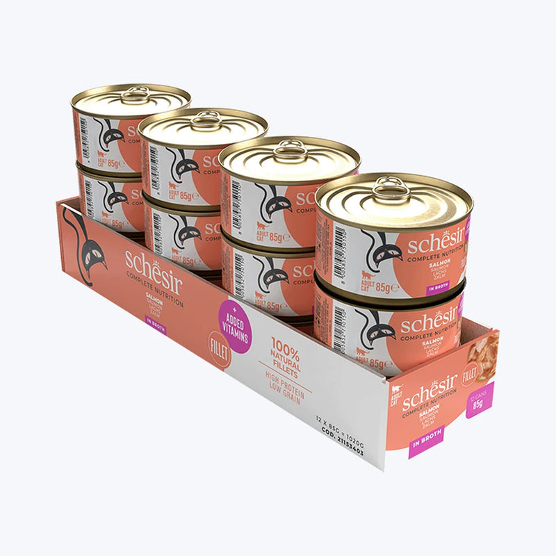Schesir Broth - Somonlu Yetişkin Kedi Konservesi