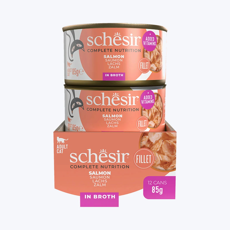 Schesir Broth - Somonlu Yetişkin Kedi Konservesi