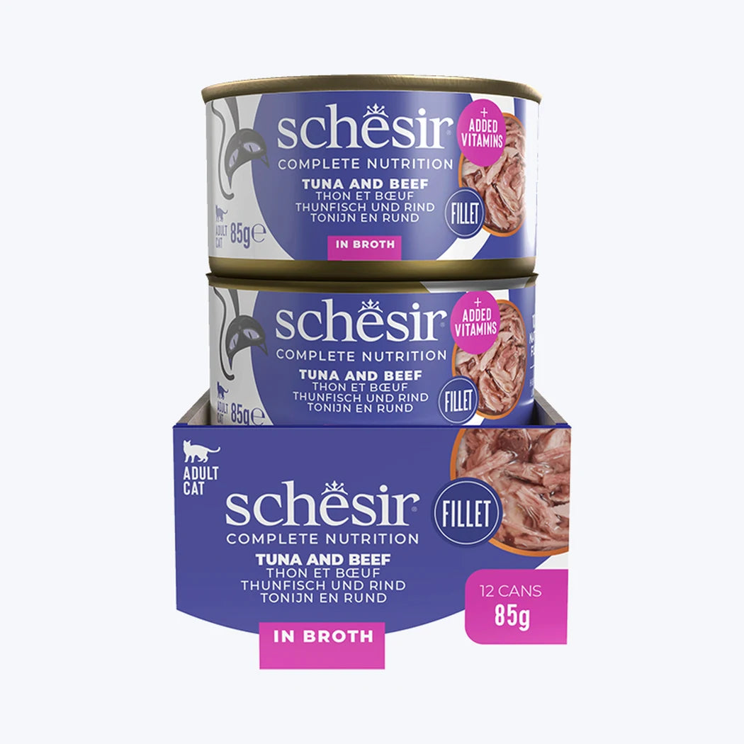 Schesir Broth - Ton Balıklı ve Sığır Etli Yetişkin Kedi Konservesi