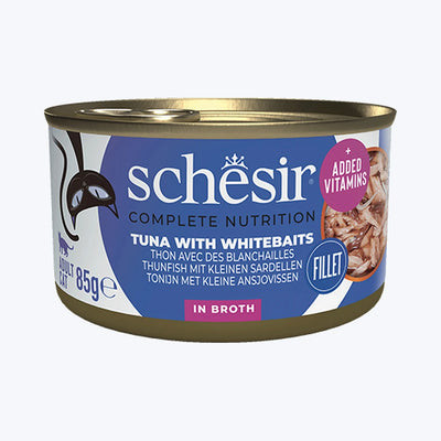 Schesir Broth - Ton Balıklı ve Beyaz Balıklı Yetişkin Kedi Konservesi