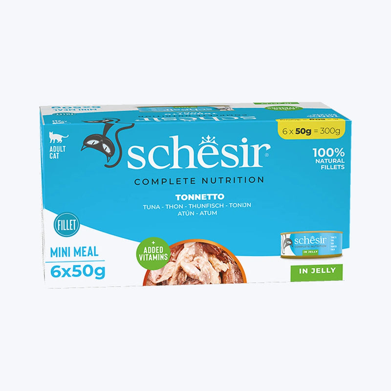 Schesir Jelly - Ton Balıklı Yetişkin Kedi Konservesi Multipack 6x50 gr