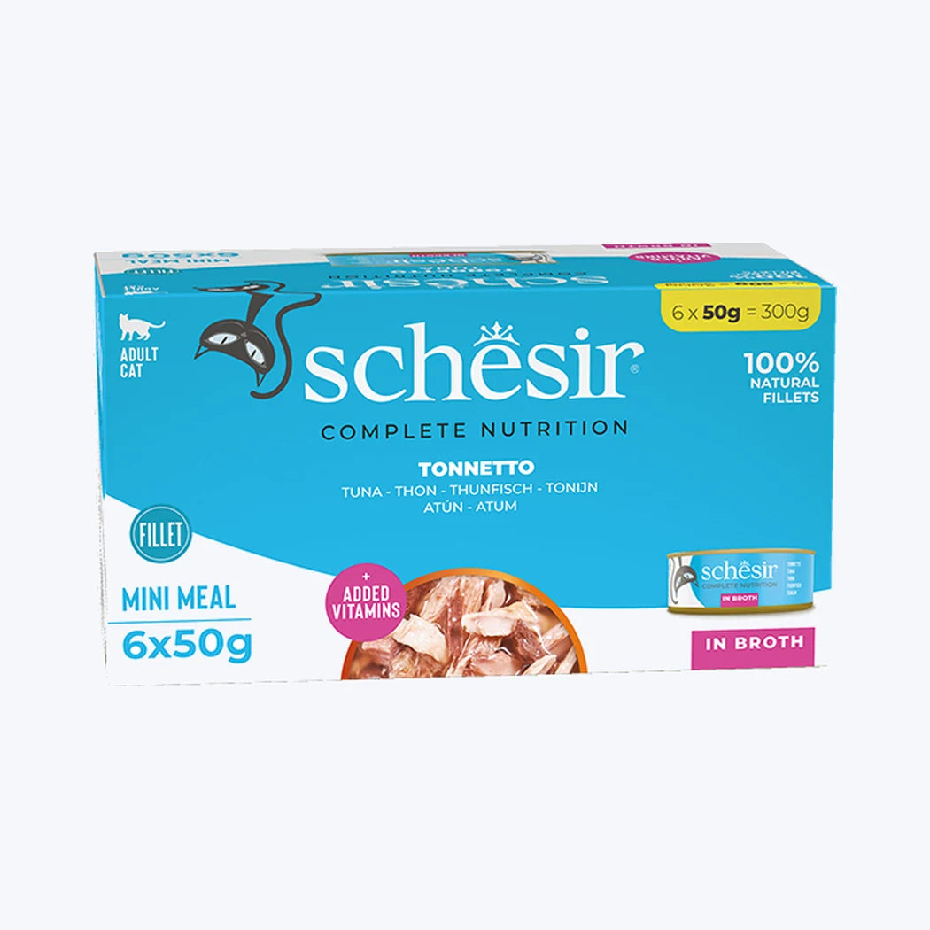 Schesir Broth - Ton Balıklı Yetişkin Kedi Konservesi Multipack 6x50 gr