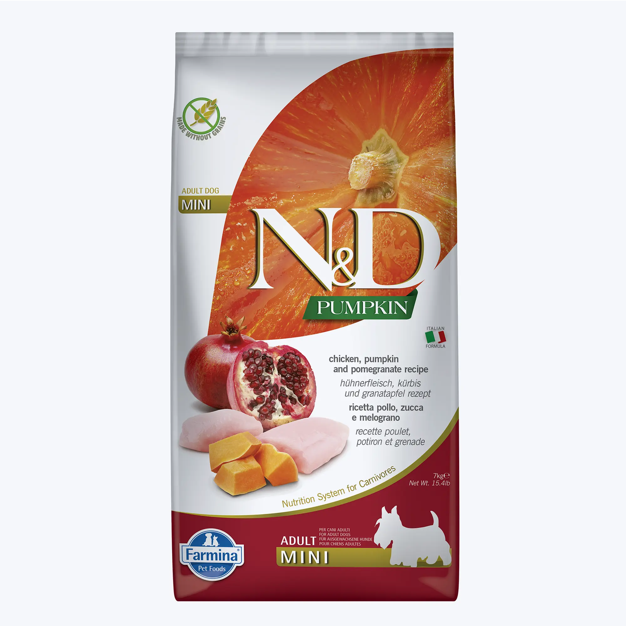 N&D Pumpkin Tahılsız Tavuk ve Narlı Yetişkin Köpek Maması 7 Kg