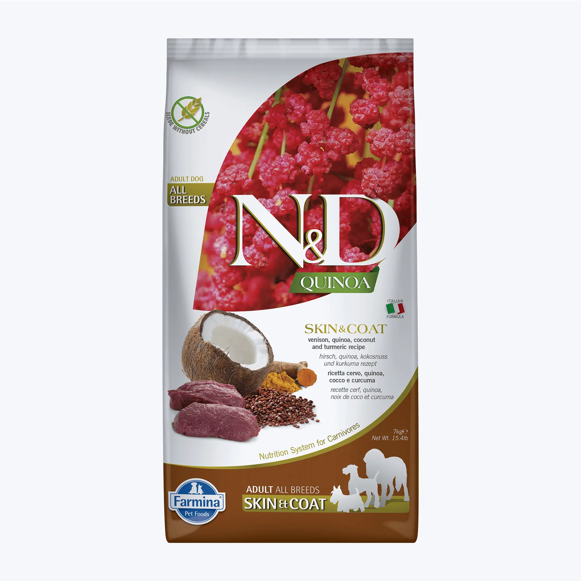 N&D Quinoa Skin&Coat Geyik Etli Kinoalı Hindistan Cevizli Yetişkin Köpek Maması 7 Kg