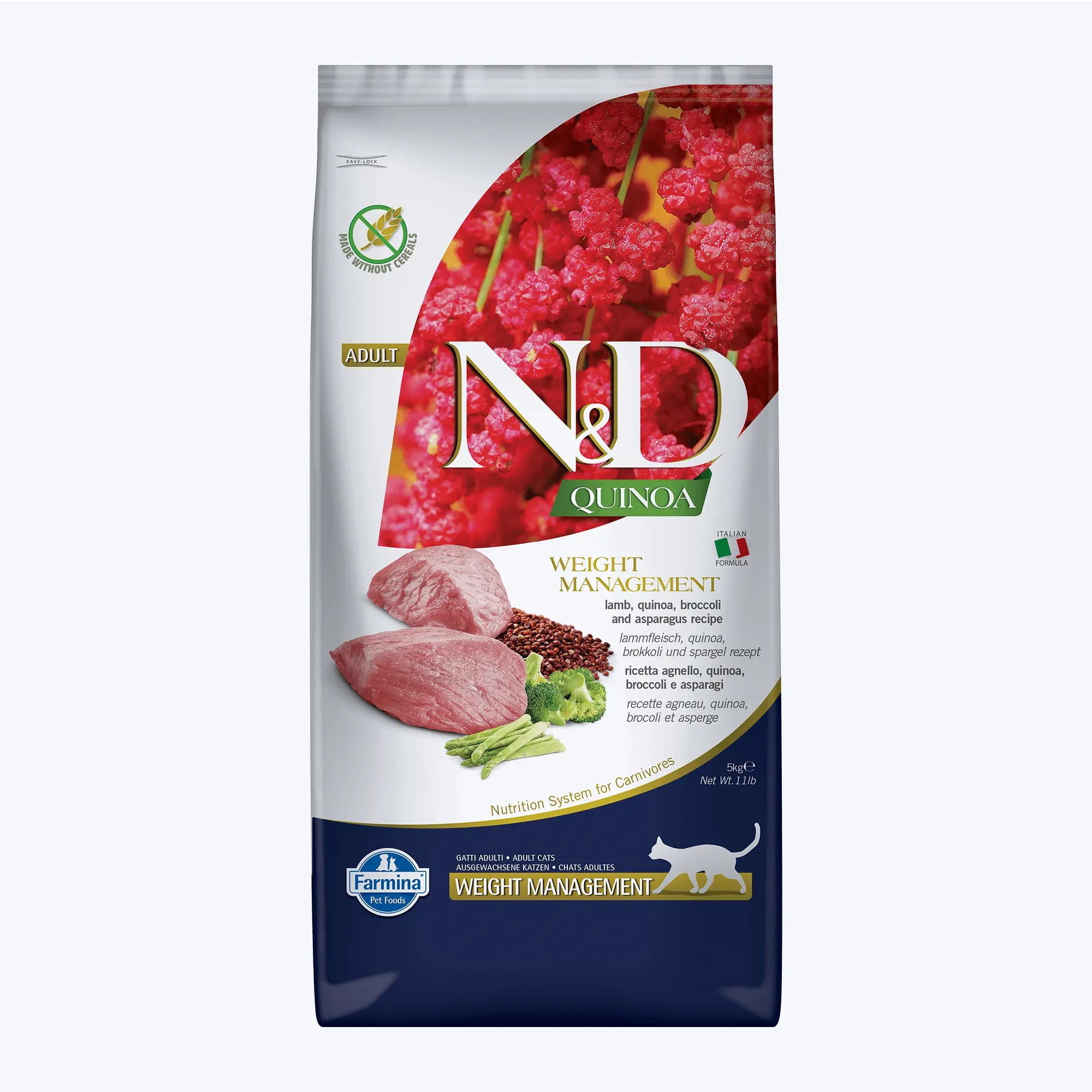 N&D Quinoa Tahılsız Kuzulu Yetişkin Kedi Maması Weight Management 5 Kg
