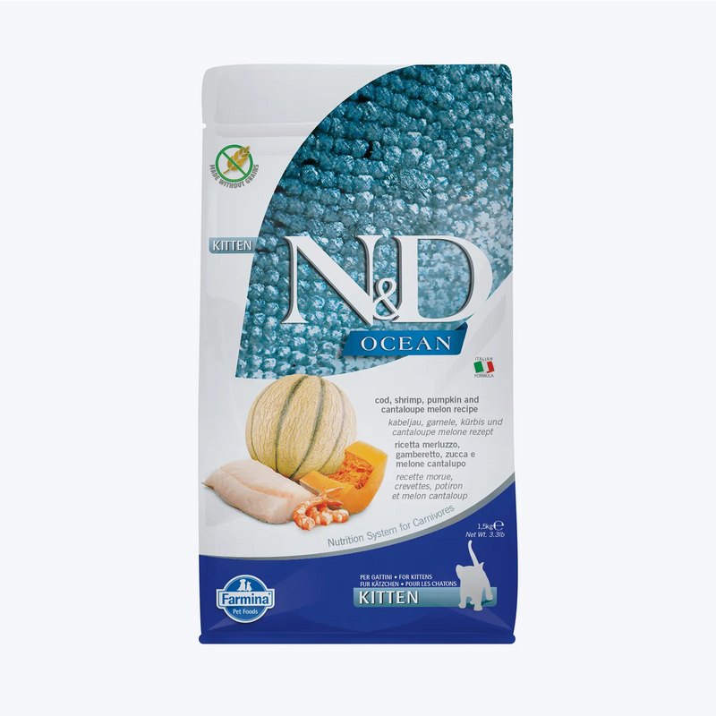 N&D Ocean Tahılsız Kitten Morinalı Karidesli Yavru Kedi Maması