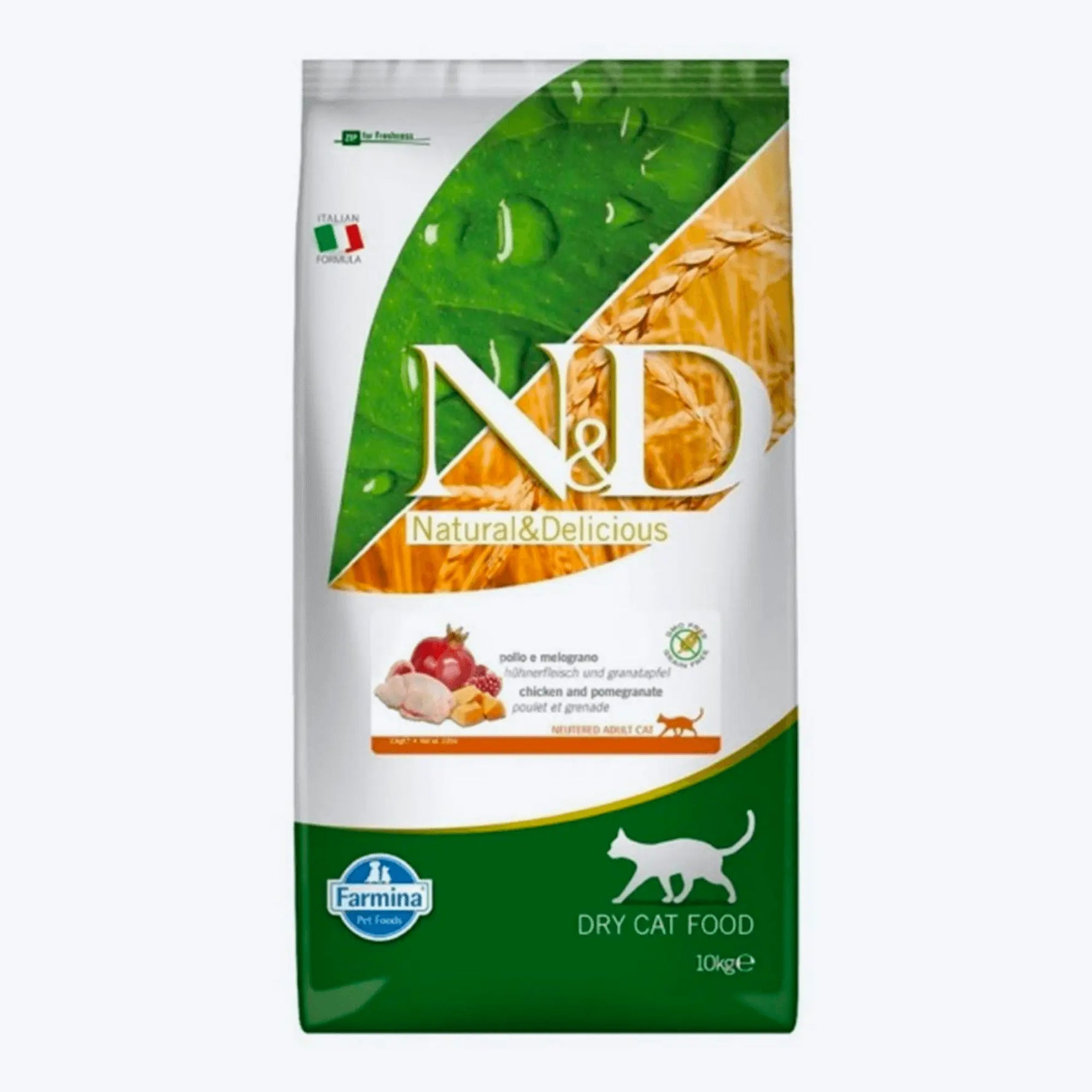 N&D Pumpkin Bıldırcın Etli Bal Kabaklı ve Narlı Tahılsız Kısırlaştırılmış Kedi Maması 10 Kg