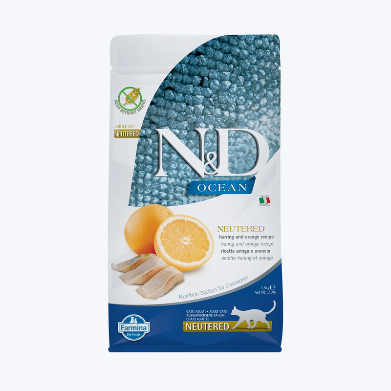 N&D Ocean Neutered Tahılsız Ringa Balıklı Kısırlaştırılmış Kedi Maması