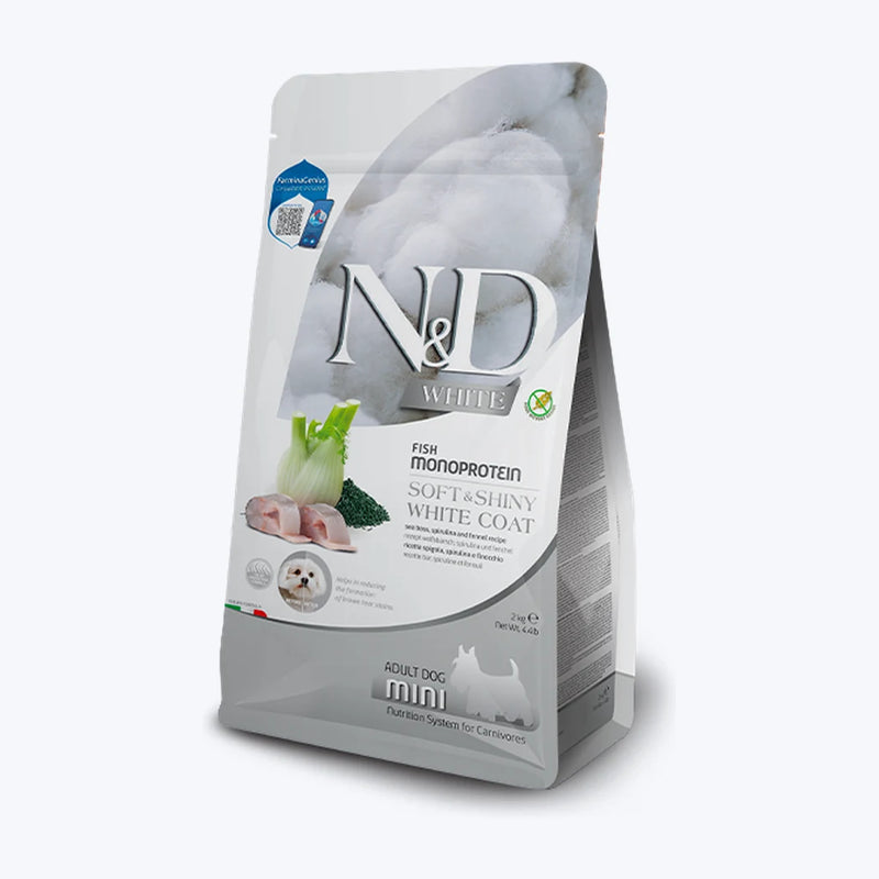 N&D White Levrekli Spirulinalı ve Rezeneli Tahılsız Küçük Irk Yetişkin Köpek Maması