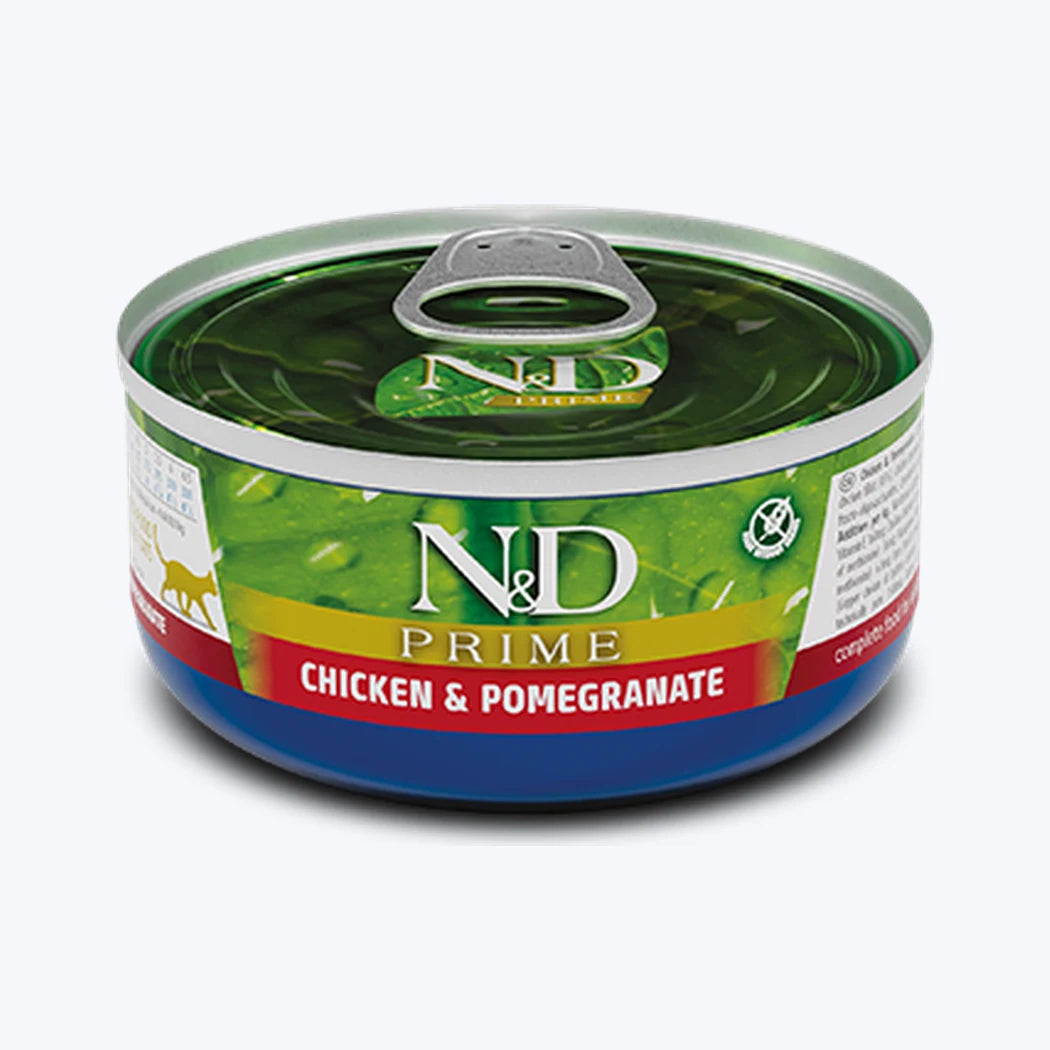 N&D Prime Tahılsız Tavuklu ve Narlı Yetişkin Kedi Konservesi