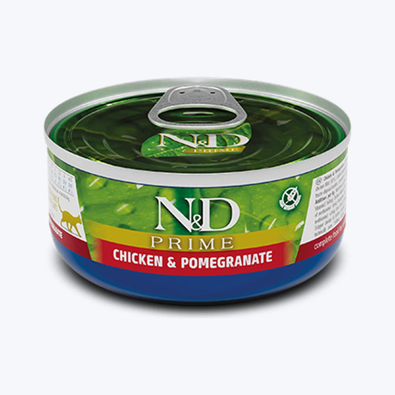 N&D Prime Tahılsız Tavuklu ve Narlı Yetişkin Kedi Konservesi