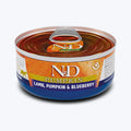 N&D Pumpkin Tahılsız Kuzulu Bal Kabaklı ve Yaban Mersinli Yetişkin Kedi Konservesi