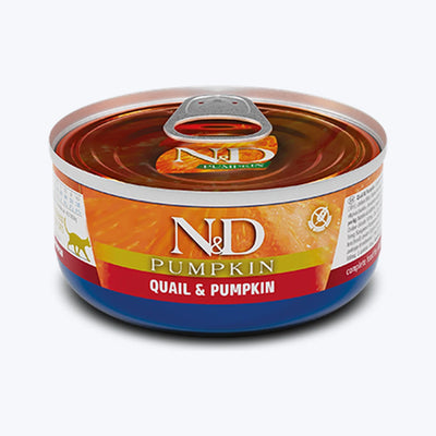 N&D Pumpkin Tahılsız Bıldırcınlı ve Bal Kabaklı Yetişkin Kedi Konservesi