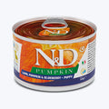N&D Pumpkin Tahılsız Kuzulu Bal Kabaklı ve Yaban Mersinli Küçük Irk Yavru Köpek Konservesi