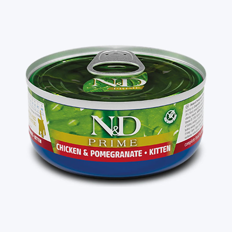 N&D Prime Tahılsız Tavuklu ve Narlı Yavru Kedi Konservesi