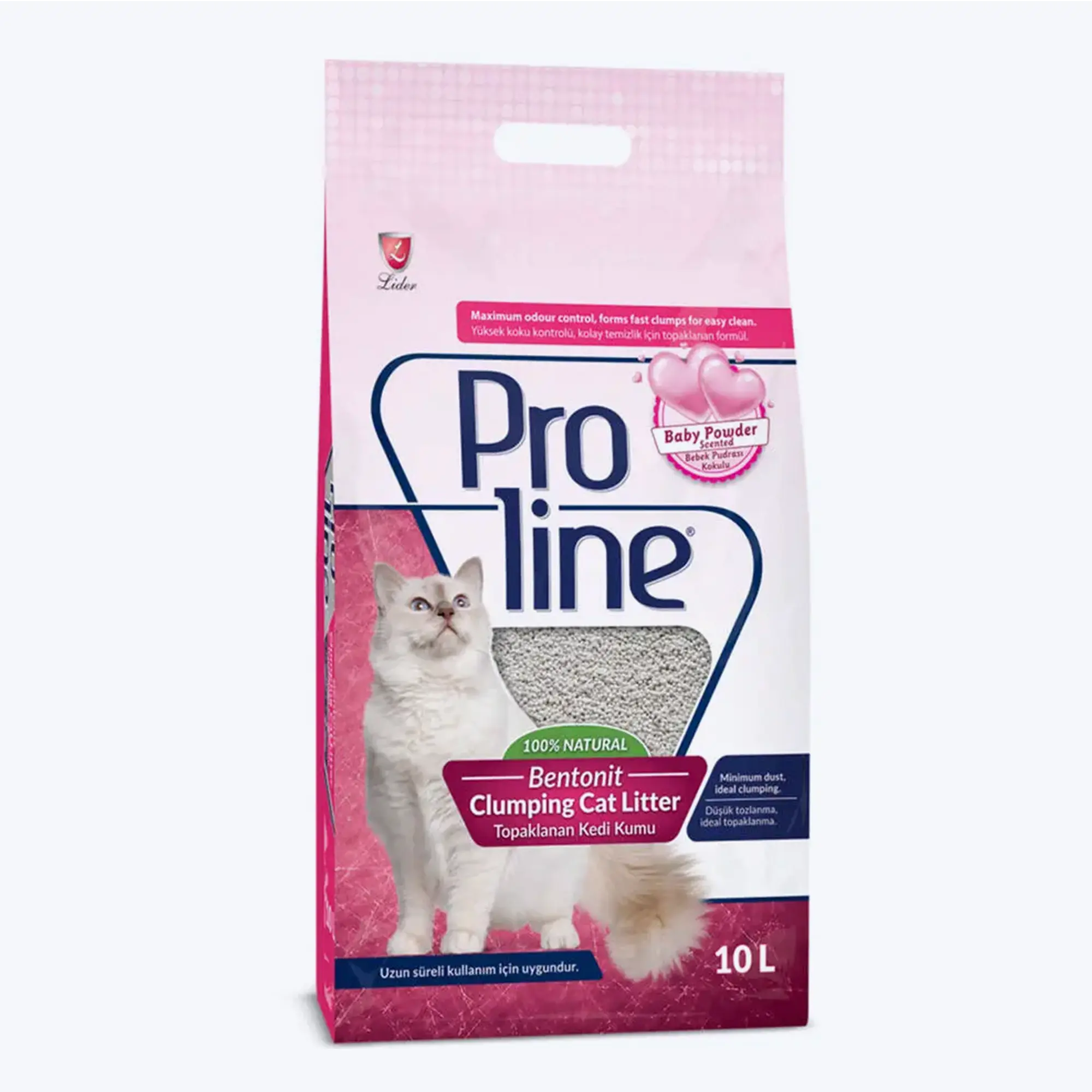 Proline Topaklanan İnce Taneli Parfümlü Bentonit Kedi Kumu 10 Lt