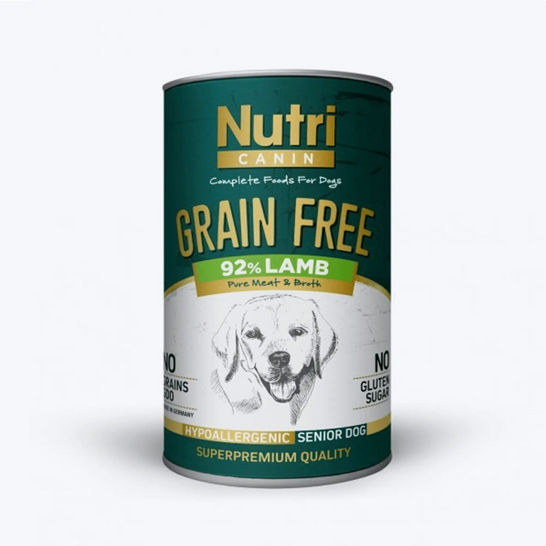 Nutri Canin Kuzulu ve Patatesli Tahılsız Yaşlı Köpek Konservesi 400 Gr