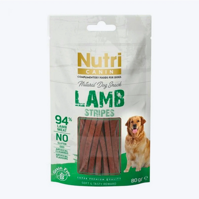 Nutri Canin Lamb Stripes Snack 80 Gr