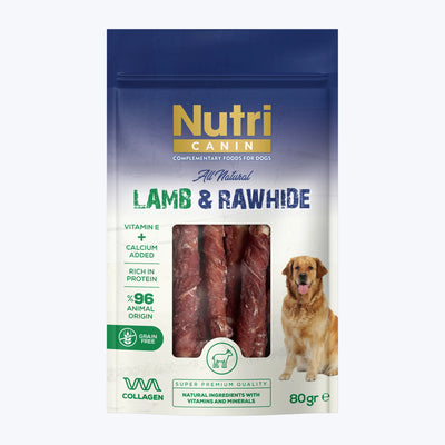 Nutri Canin Kuzu Etli Sarılı Kemik Köpek Ödülü